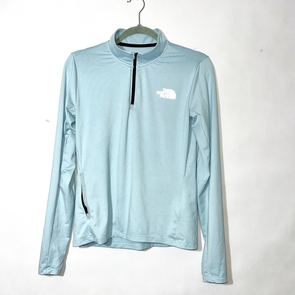 The‎ North Face Quarter Zip Women’s Pullover Blue Lightweight Top Small